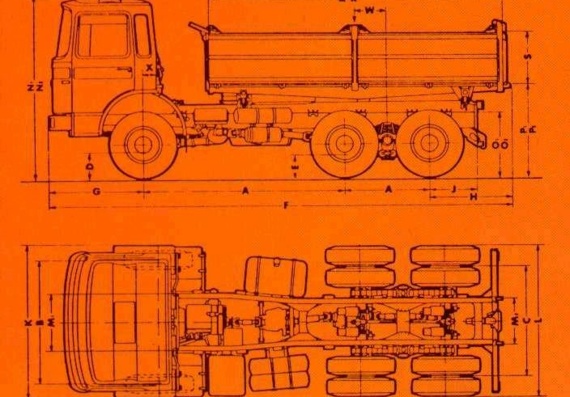 MAN DFA 26280 truck drawings (figures)